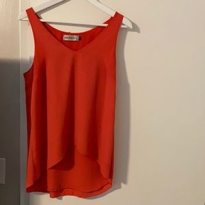 Beautiful bright Orange high low blouse size small